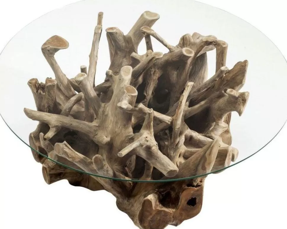 Stoliki Kawowe-KARE Design Ława Roots Ø100 Cm Drewniana