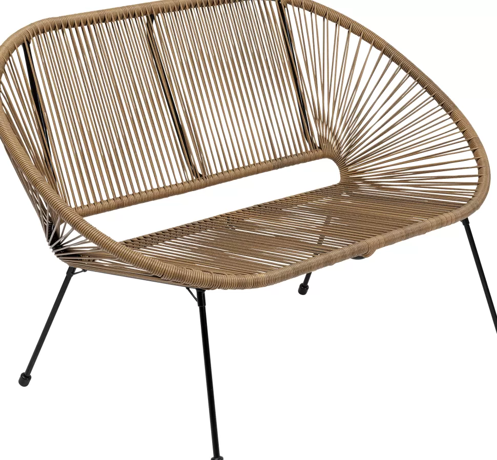 Sofy-KARE Design Ławka Ogrodowa Naturalna żyłkowa 121 Cm