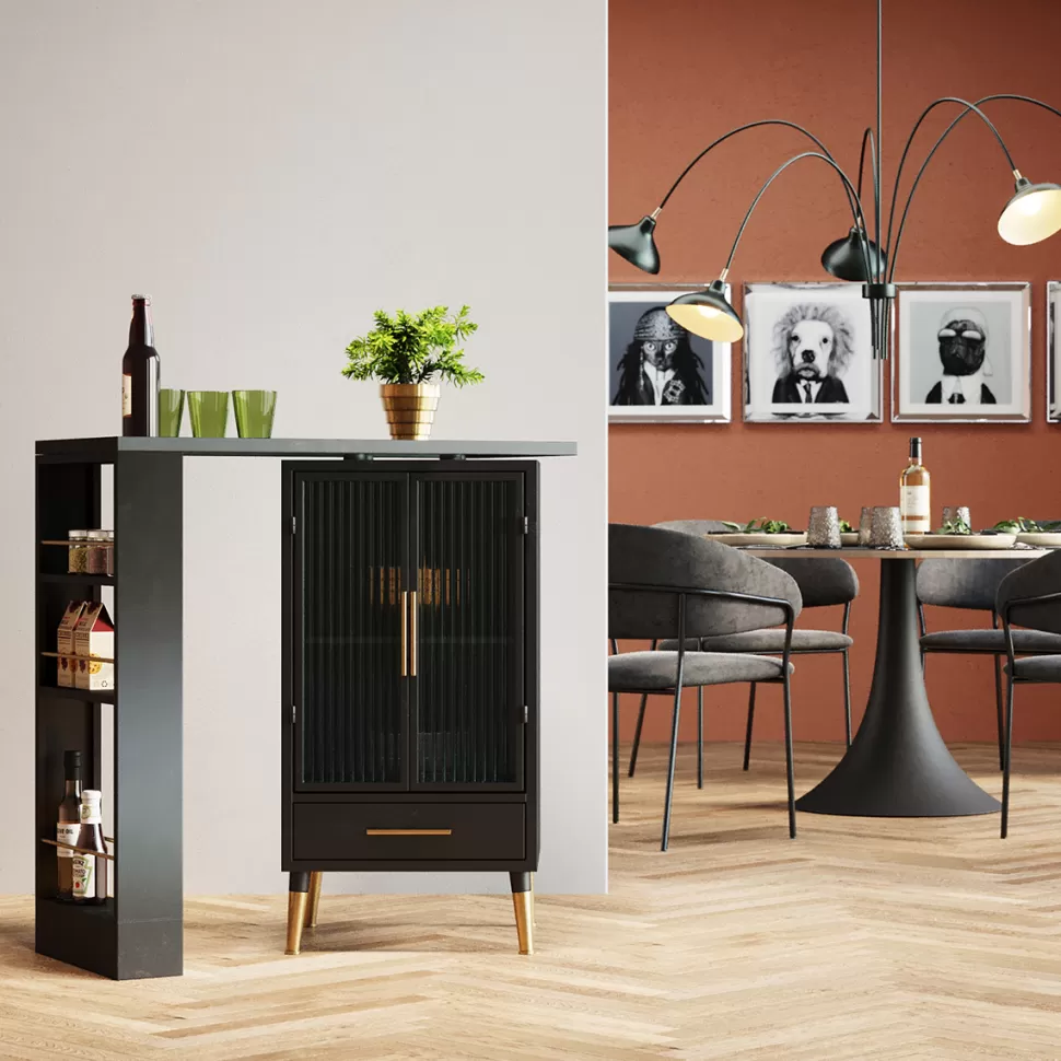 Barki-KARE Design Barek La Gomera 90x92 Cm Grafitowy