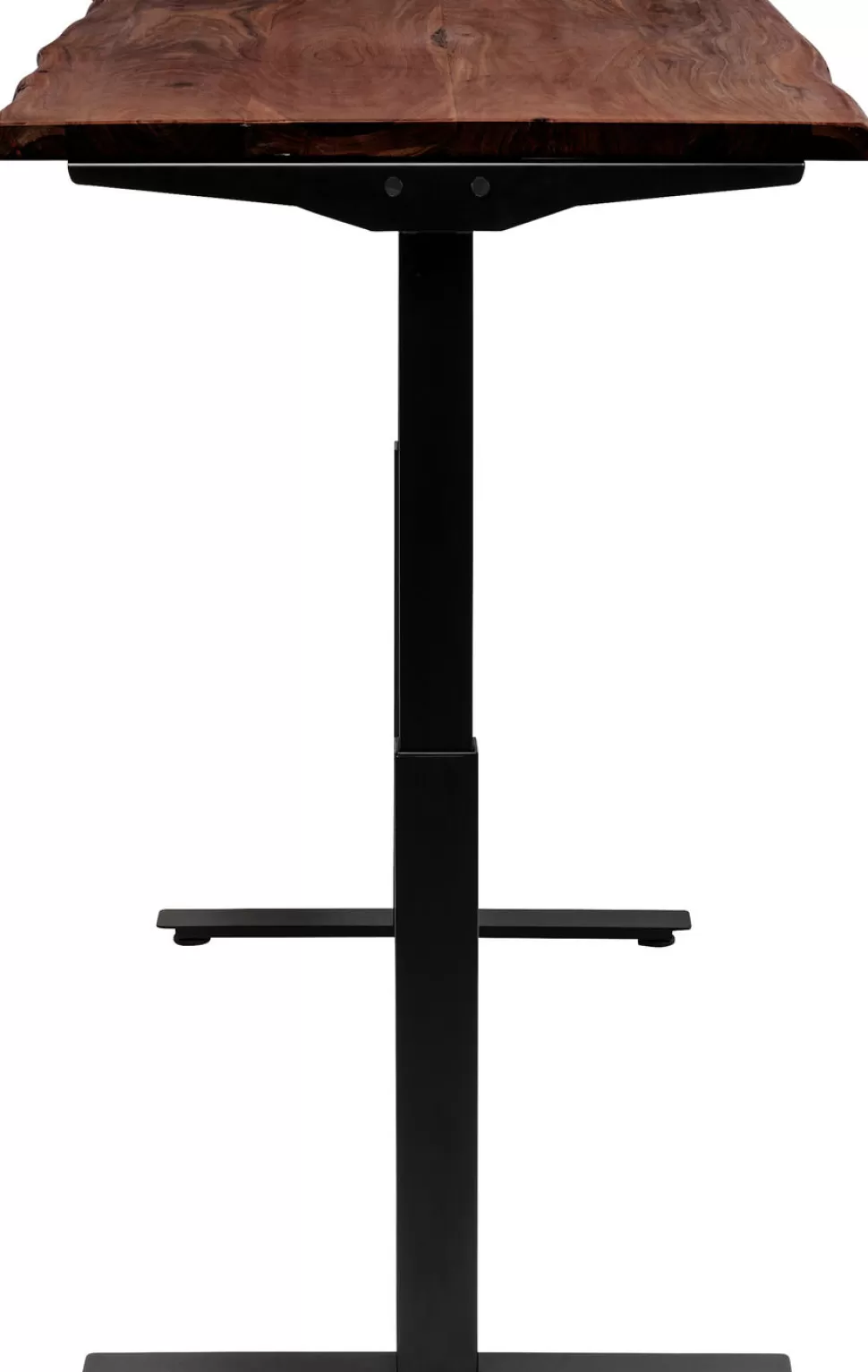 Biurka-KARE Design Biurko Z Elek. Regulacją Wysokości Harmony 180x90 Cm Akacja Brązowe - Nogi Czarne
