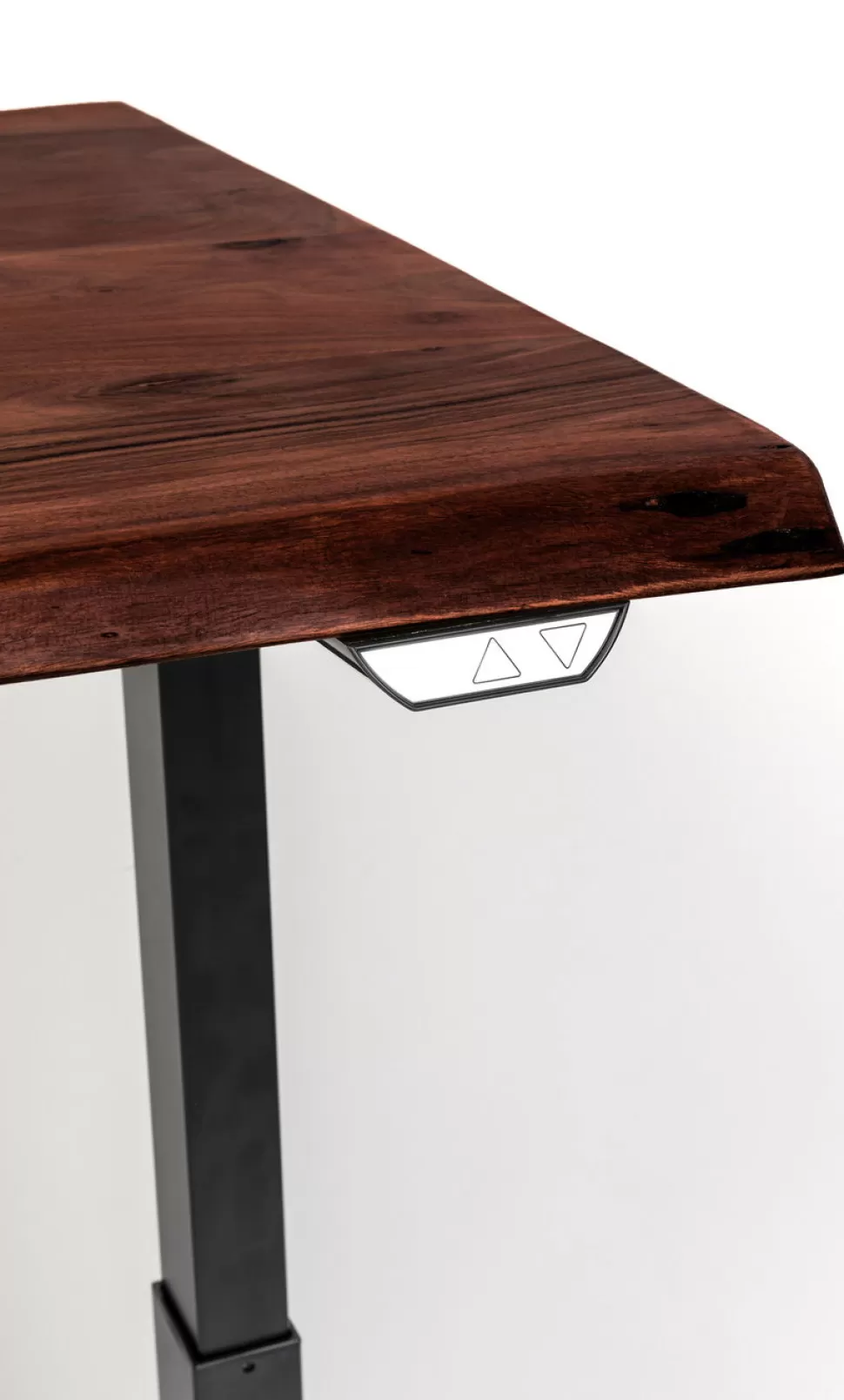 Biurka-KARE Design Biurko Z Elek. Regulacją Wysokości Harmony 180x90 Cm Akacja Brązowe - Nogi Czarne