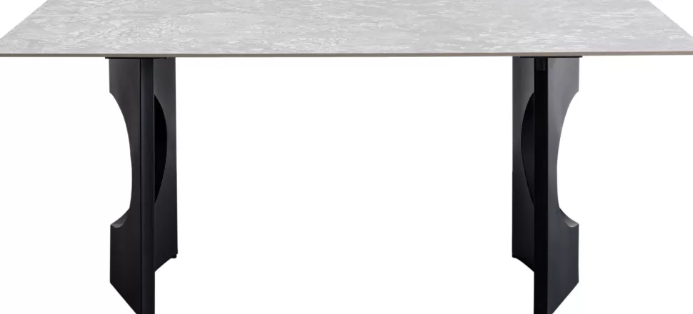 Stoły-KARE Design Blat Ceramiczny Prostokątny Szary 180x90 Cm