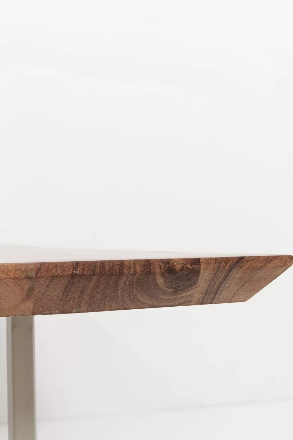 Stoły-KARE Design Blat Ciemnobrązowy Prostokątny Z Drewna Akacjowego 200x100 Cm
