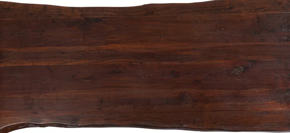 Stoły-KARE Design Blat Z Drewna Akacjowego Ciemnobrązowy Asymetryczny 180x90 Cm