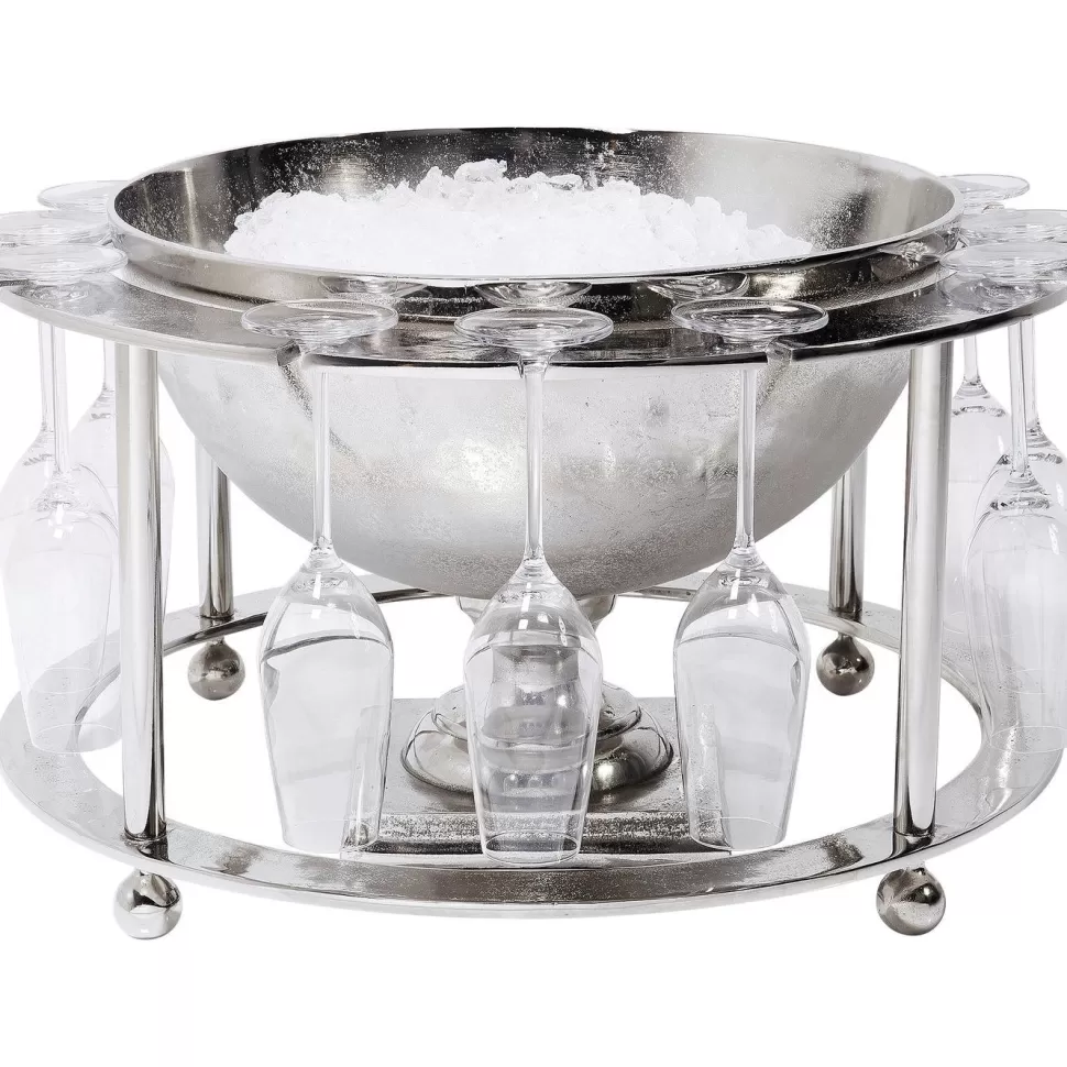 Kubełki Do Wina I Coolery-KARE Design Cooler Do Butelek Champagne Time ∅61x38 Cm Srebrny