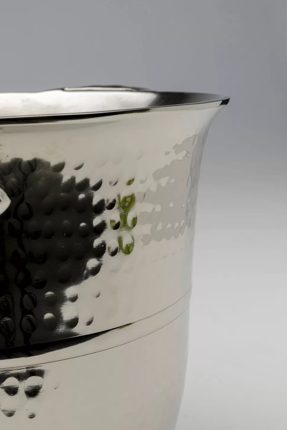 Kubełki Do Wina I Coolery-KARE Design Cooler Do Wina Lub Szampana Srebrny Z Aluminium Motyw Słonia 4,5 L