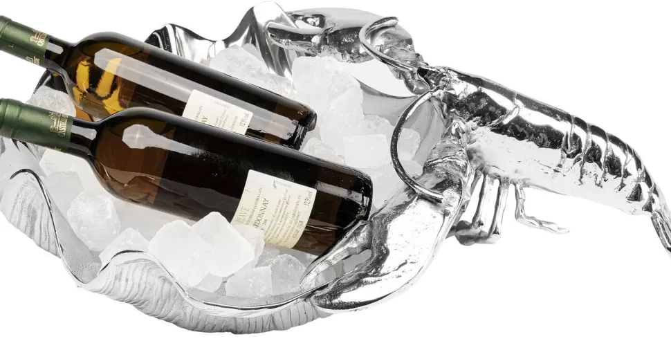 Kubełki Do Wina I Coolery-KARE Design Cooler Lobster 58x43 Cm Srebrny