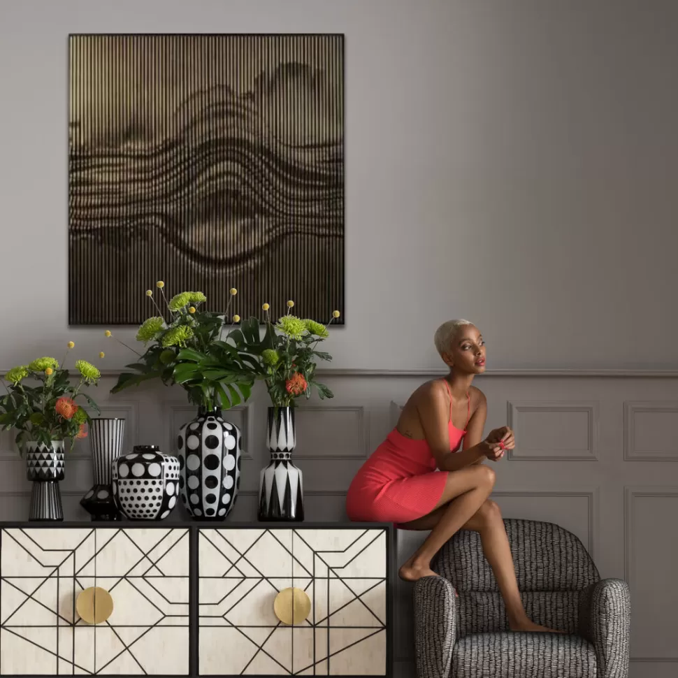 Dekoracje Ścienne-KARE Design Dekoracja ścienna 3D Drewno I MDF 100x100 Cm