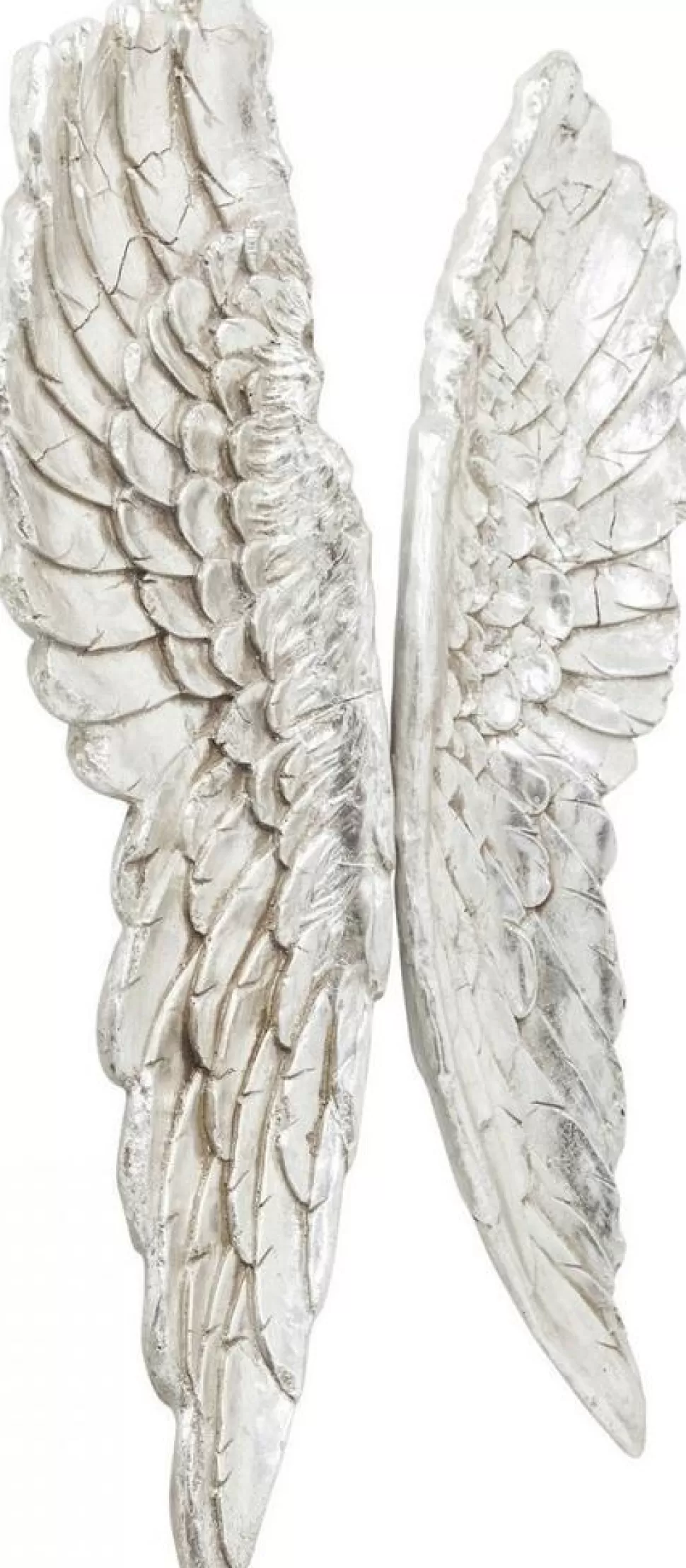 Dekoracje Ścienne-KARE Design Dekoracja ścienna Angel Wings 61x106 Cm Srebrna