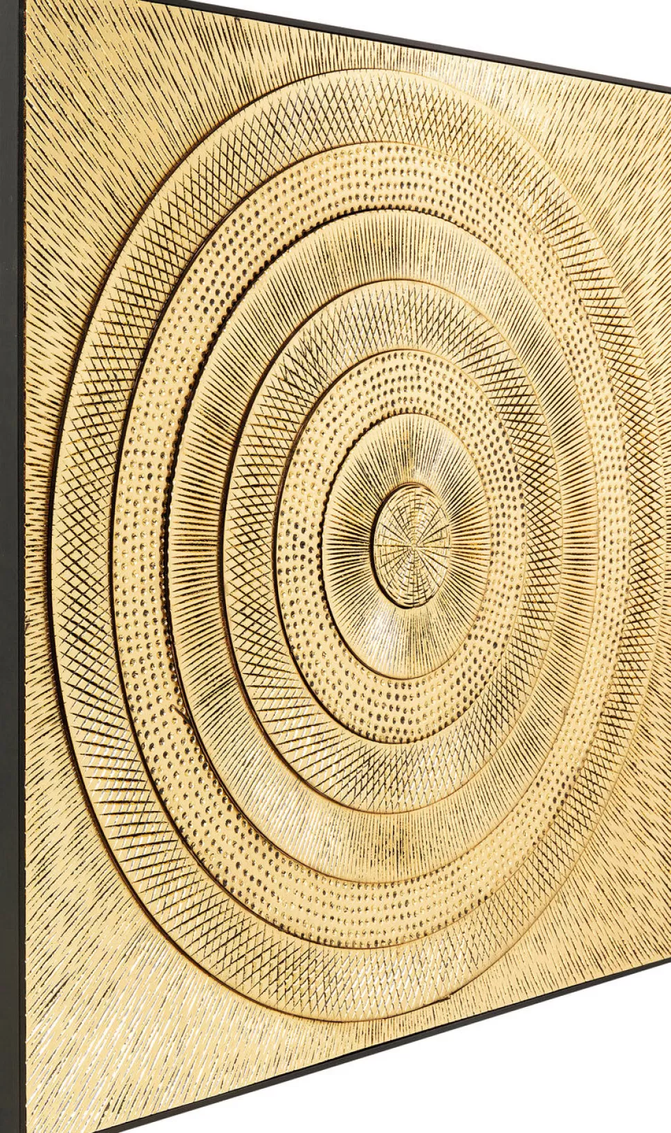 Obrazy-KARE Design Dekoracja ścienna Art Circle 120x120 Cm Złota