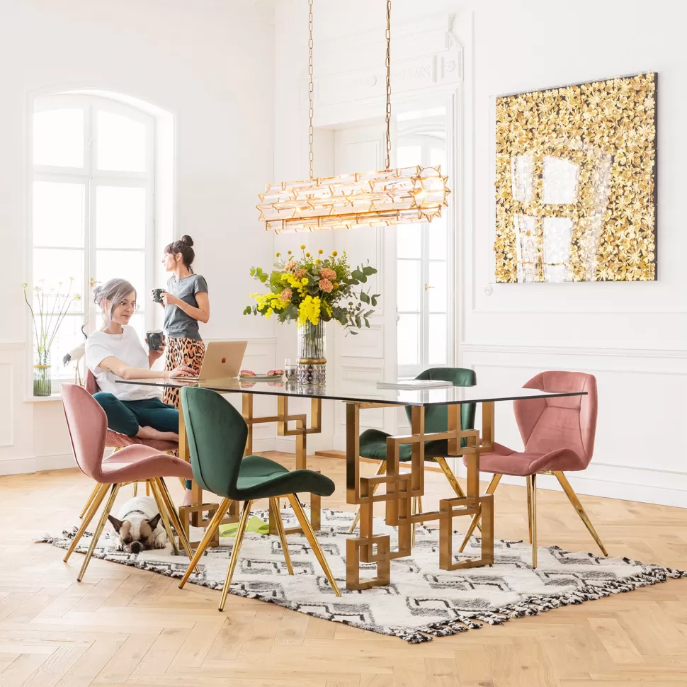 Dekoracje Ścienne-KARE Design Dekoracja ścienna Gold Flower 120x120 Cm Złota