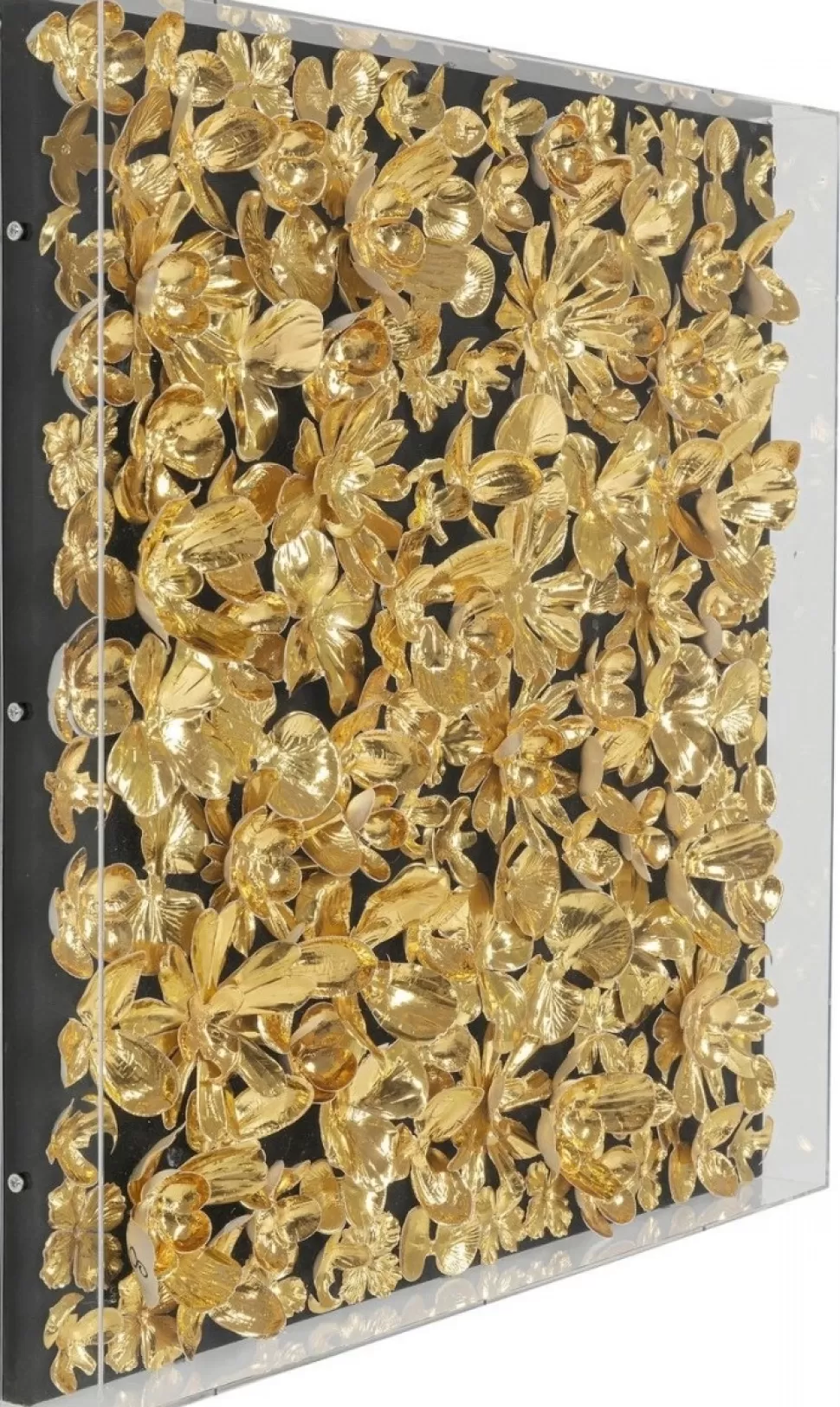 Dekoracje Ścienne-KARE Design Dekoracja ścienna Gold Flower 60x60 Cm