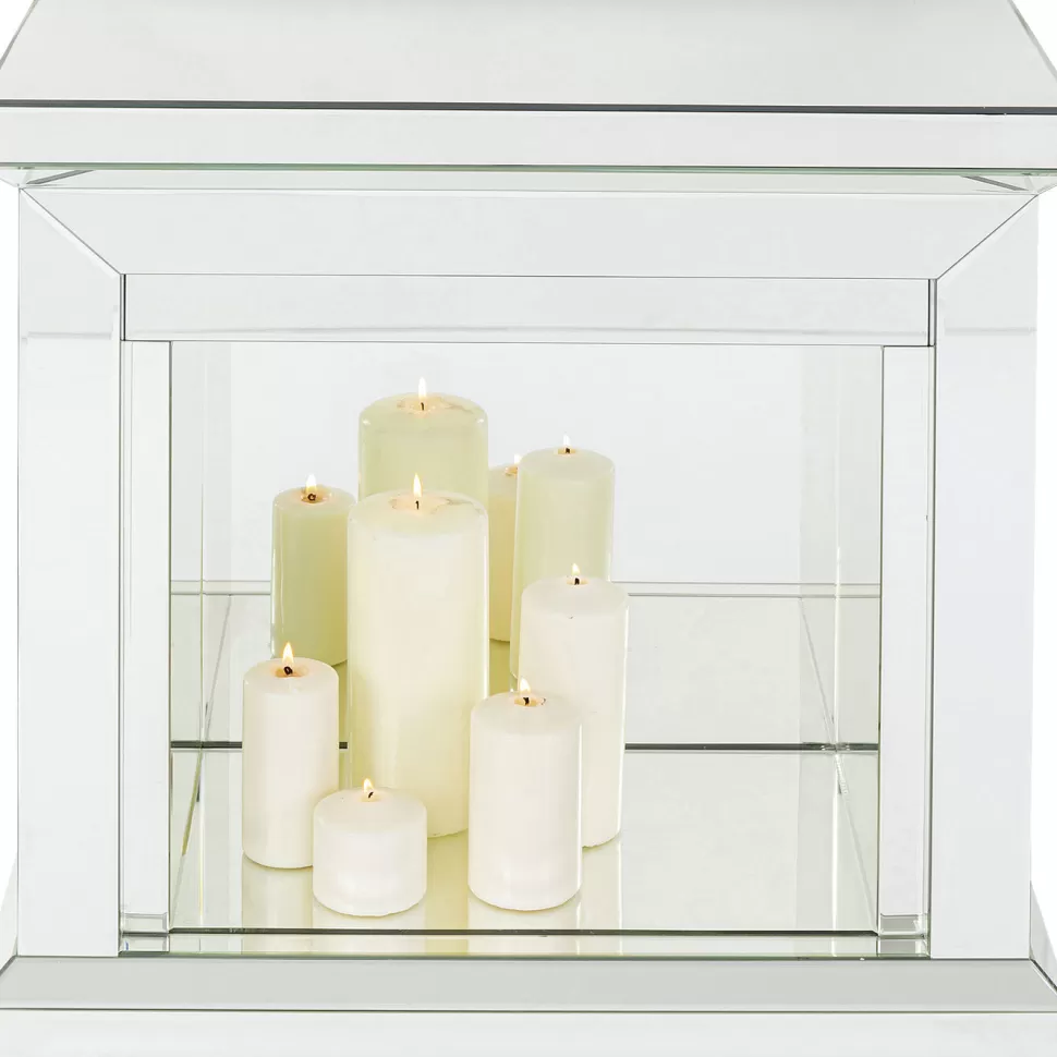 Dekoracje Stojące-KARE Design Dekoracja Stojąca - Portal Kominkowy Fireplace 71x71 Cm Lustrzany