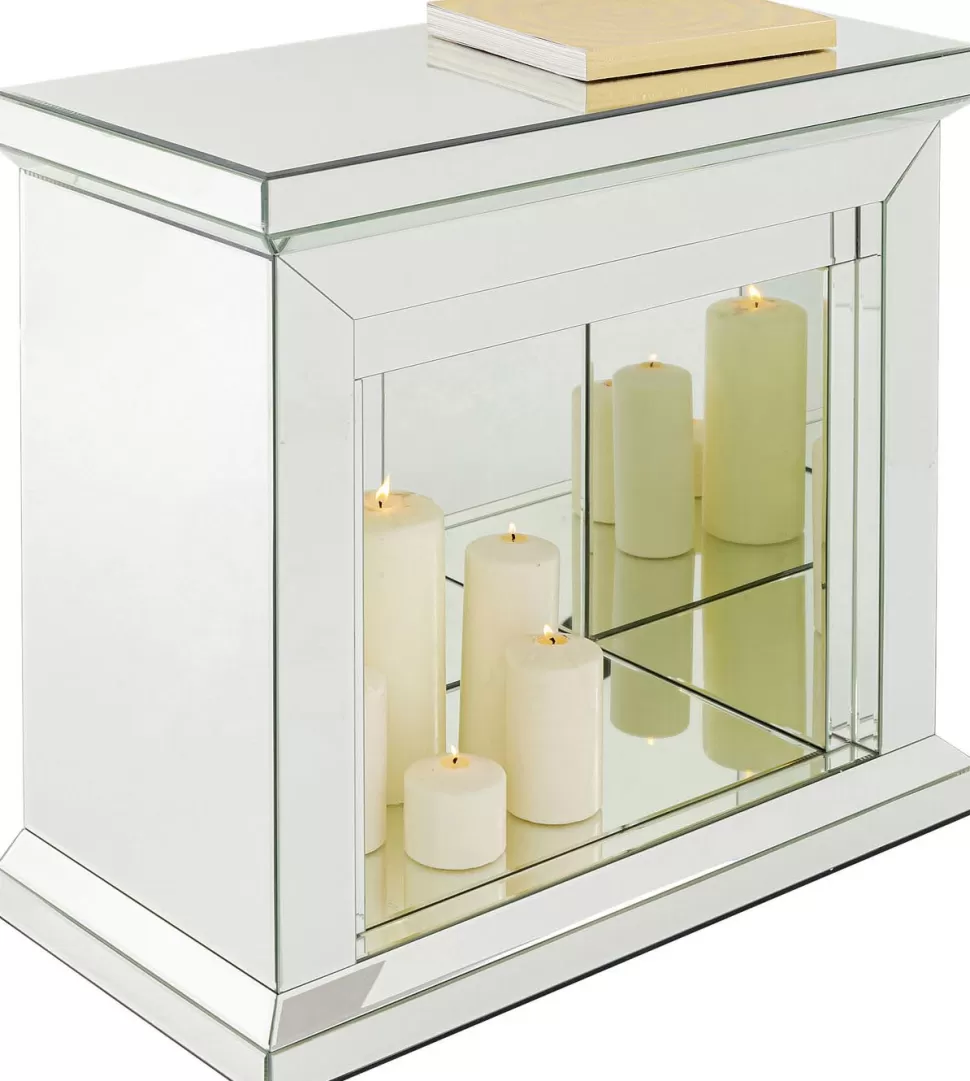 Dekoracje Stojące-KARE Design Dekoracja Stojąca - Portal Kominkowy Fireplace 71x71 Cm Lustrzany