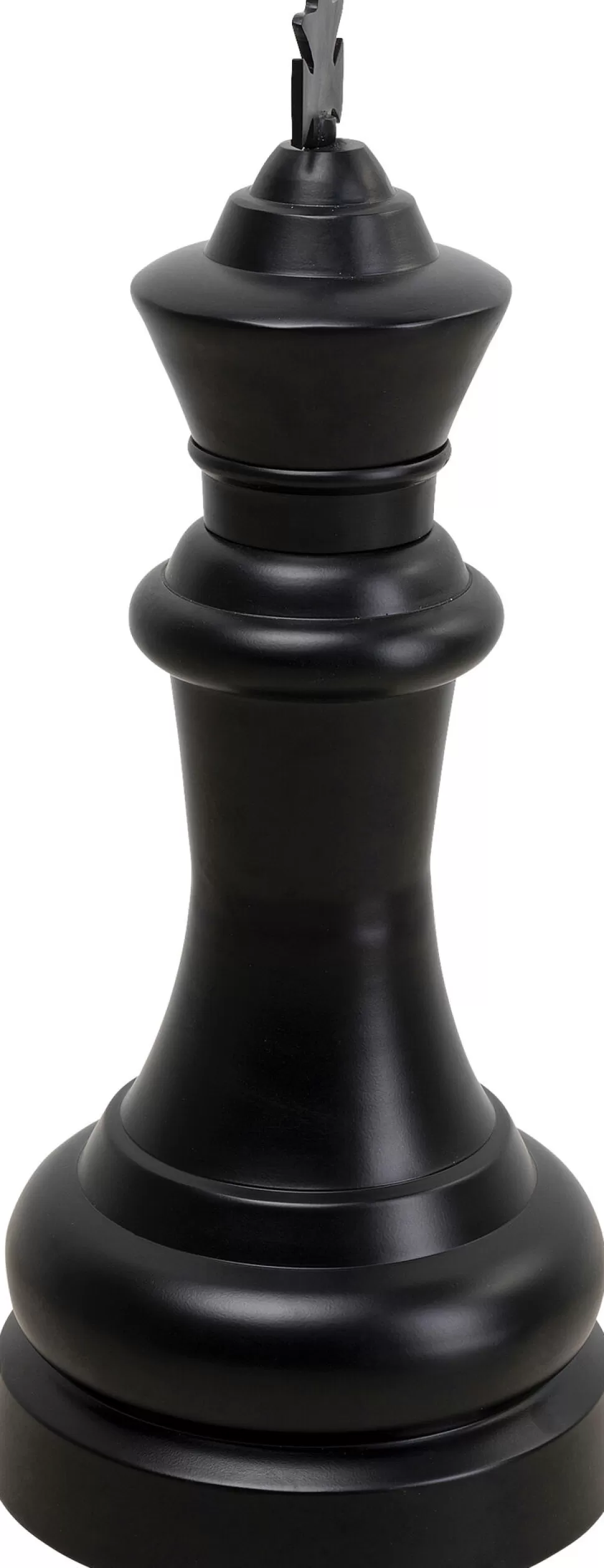Dekoracje Stojące-KARE Design Dekoracja Stojąca Chess King Ø29x68 Cm Aluminium Czarna