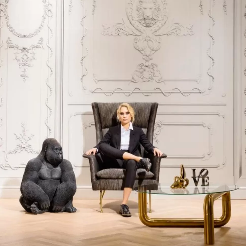 Dekoracje Stojące-KARE Design Dekoracja Stojąca Gorilla 60x76 Cm Ciemnoszara