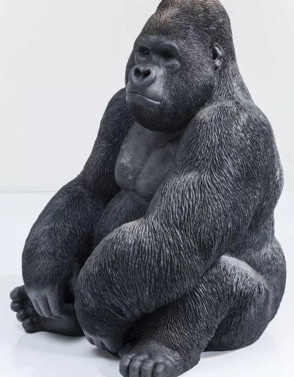 Dekoracje Stojące-KARE Design Dekoracja Stojąca Gorilla 60x76 Cm Ciemnoszara