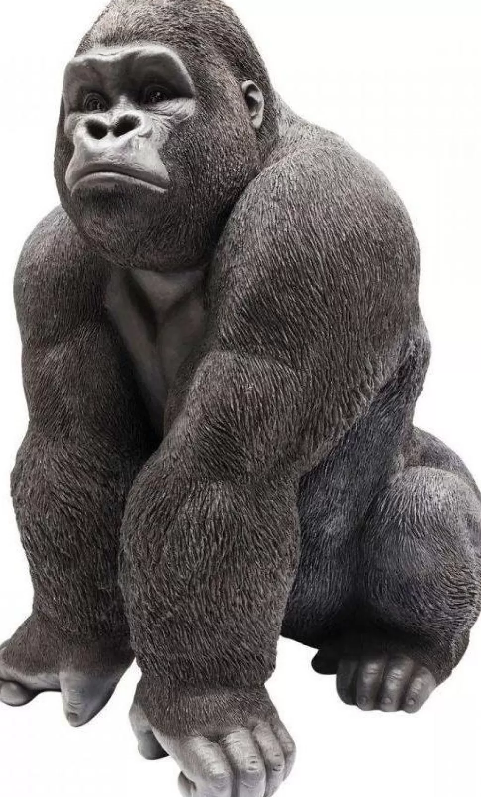 Dekoracje Stojące-KARE Design Dekoracja Stojąca Gorilla Front 90x107 Cm Czarna