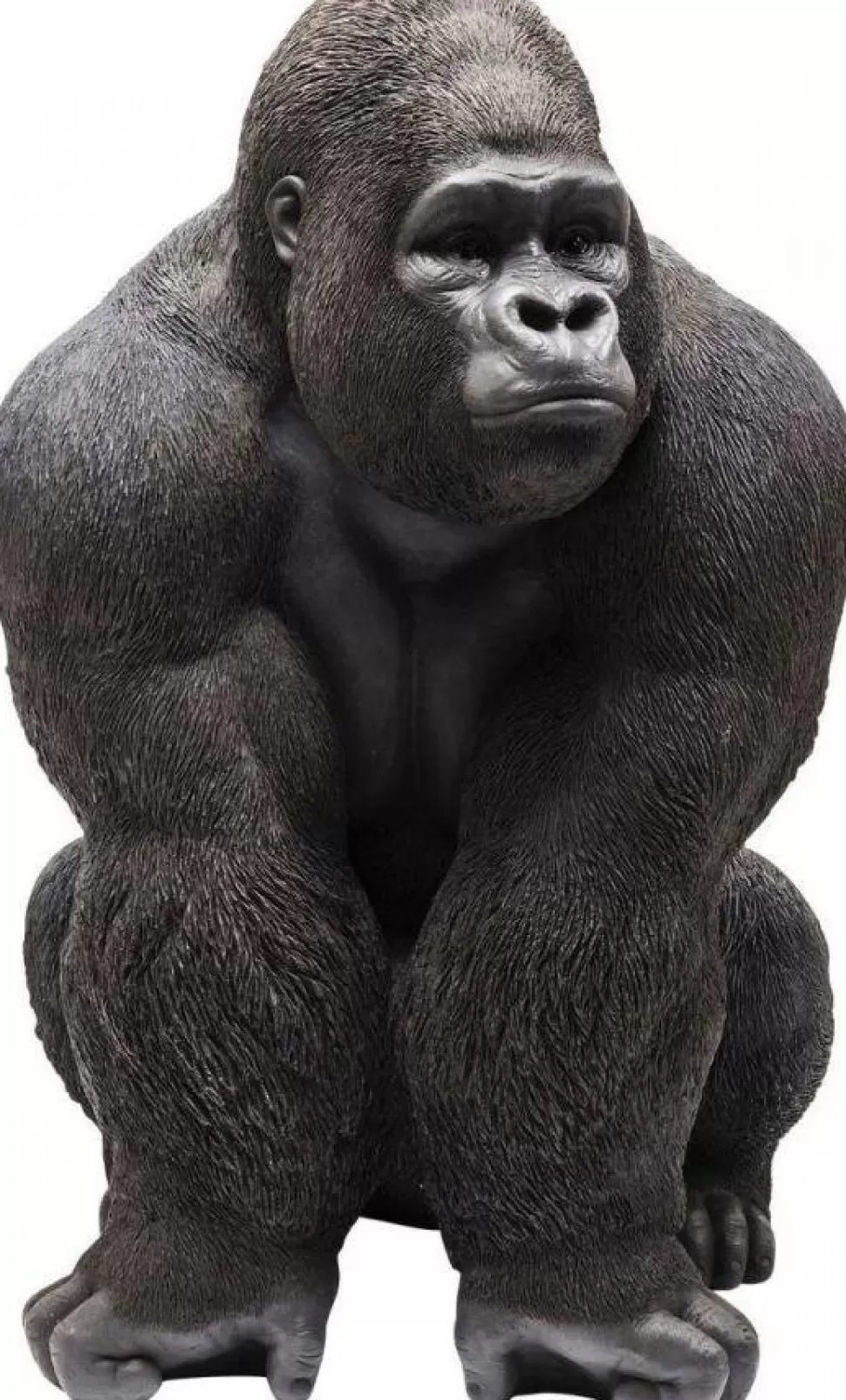 Dekoracje Stojące-KARE Design Dekoracja Stojąca Gorilla Front 90x107 Cm Czarna