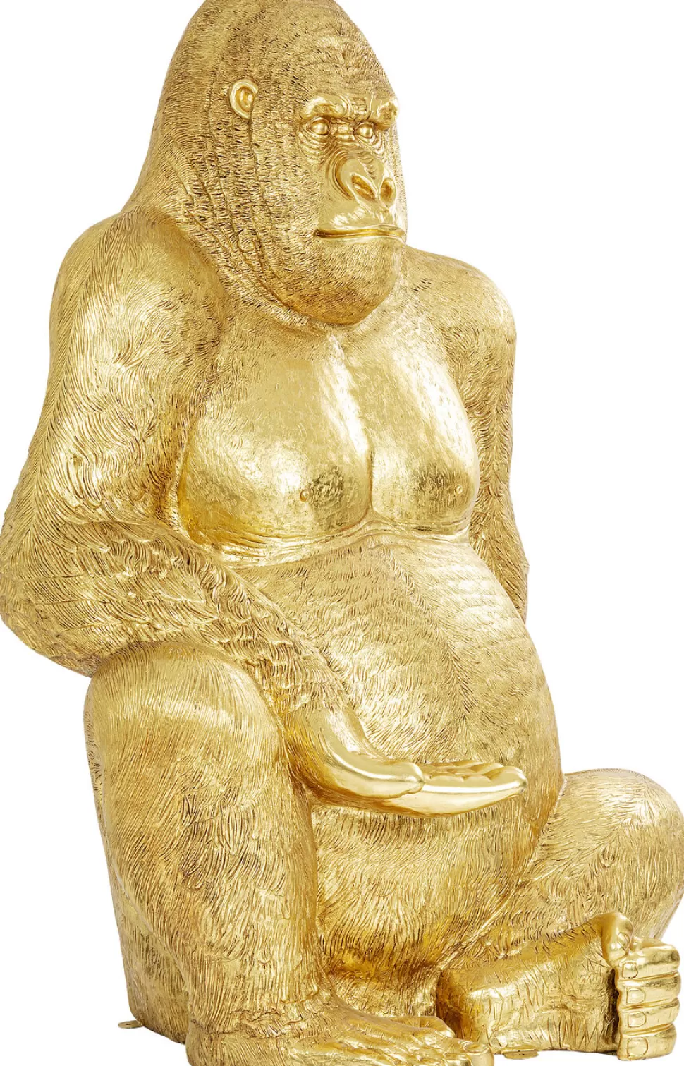 Dekoracje Stojące-KARE Design Dekoracja Stojąca Gorilla XL 130x180 Cm Złota
