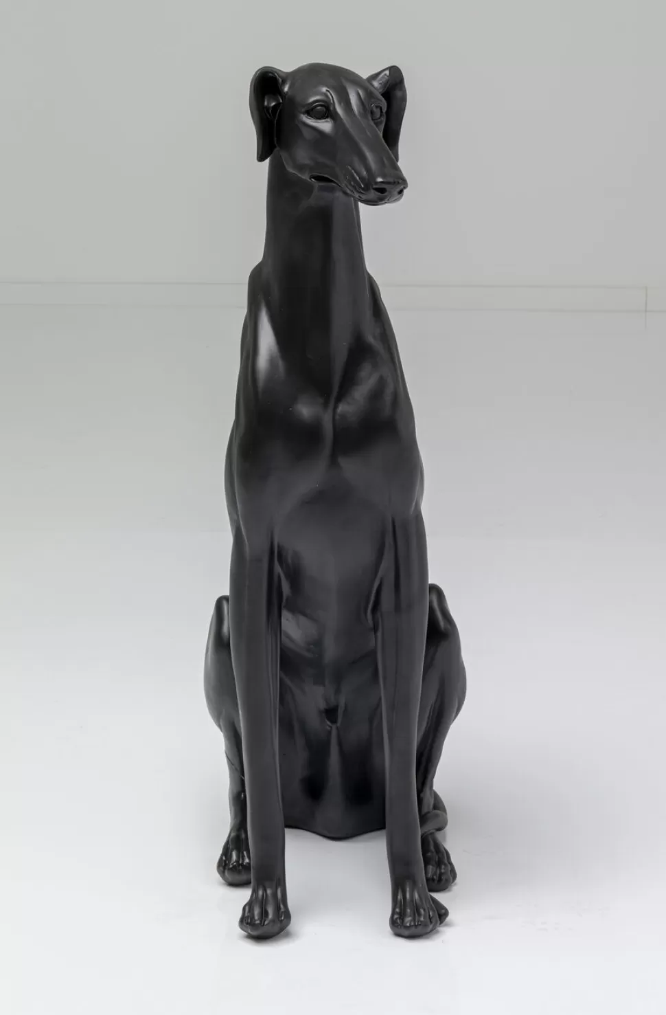 Dekoracje Stojące-KARE Design Dekoracja Stojąca Greyhound Bruno 44x80 Cm Czarna Matowa