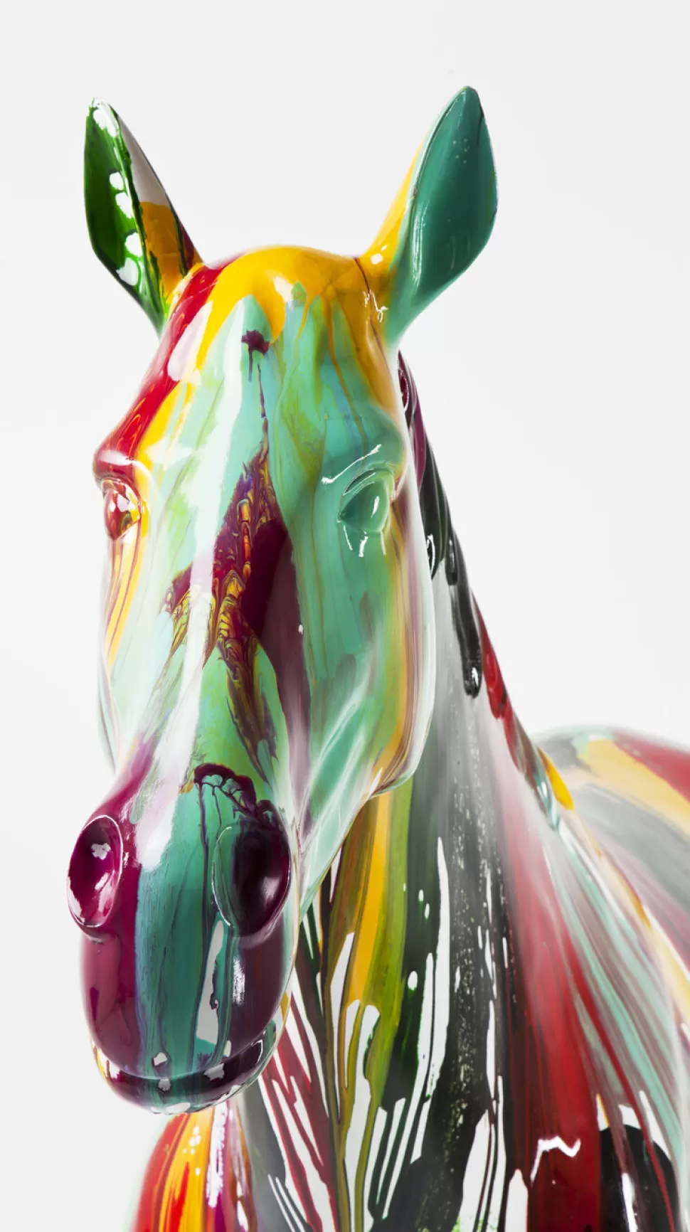 Dekoracje Stojące-KARE Design Dekoracja Stojąca Horse 216x164 Cm Kolorowa