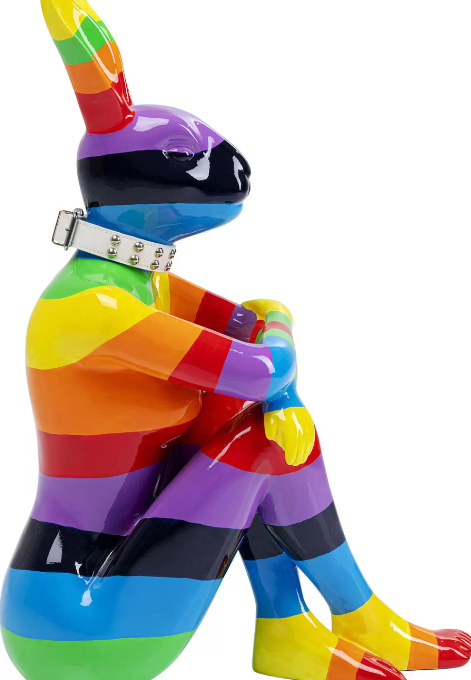 Dekoracje Stojące-KARE Design Dekoracja Stojąca Sitting Rabbit Rainbow 60x80 Cm Kolorowa