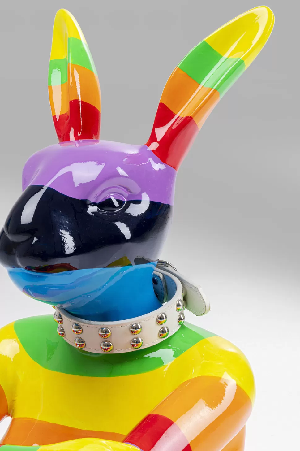 Dekoracje Stojące-KARE Design Dekoracja Stojąca Sitting Rabbit Rainbow 60x80 Cm Kolorowa