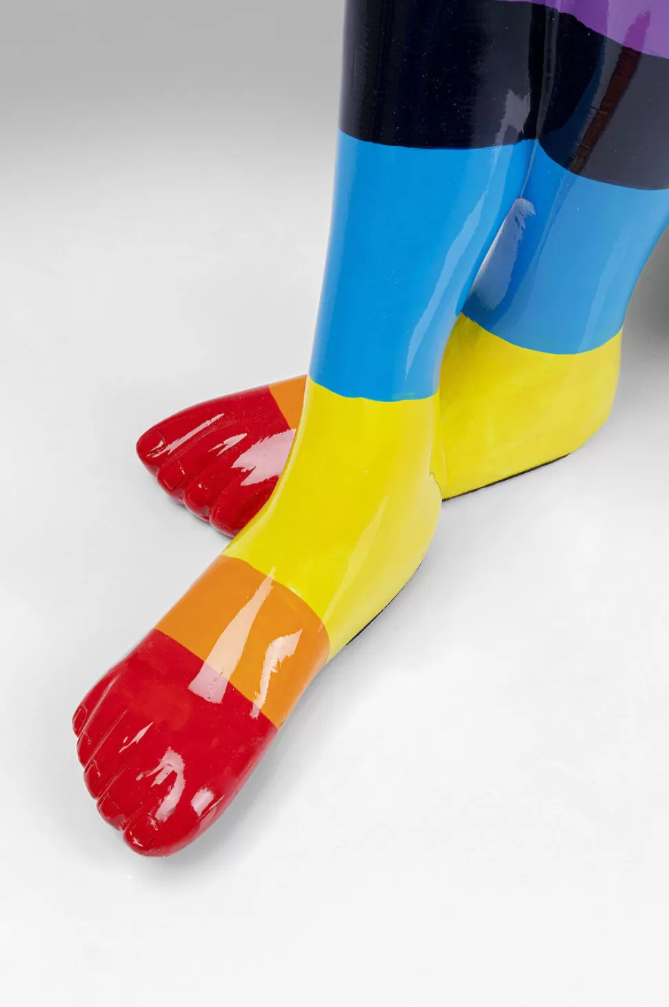 Dekoracje Stojące-KARE Design Dekoracja Stojąca Sitting Rabbit Rainbow 60x80 Cm Kolorowa