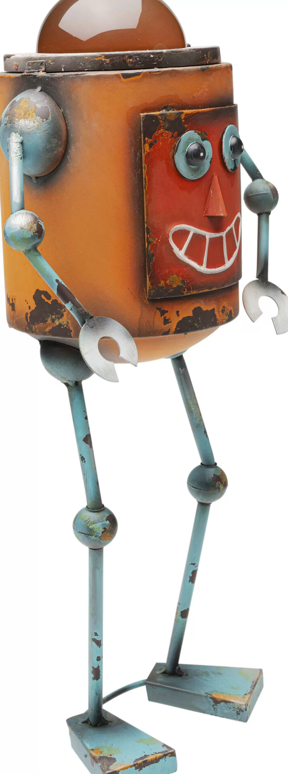 Dekoracje Stojące-KARE Design Dekoracja Stojąca Stalowa Postarzana Robot Sunny 52 Cm