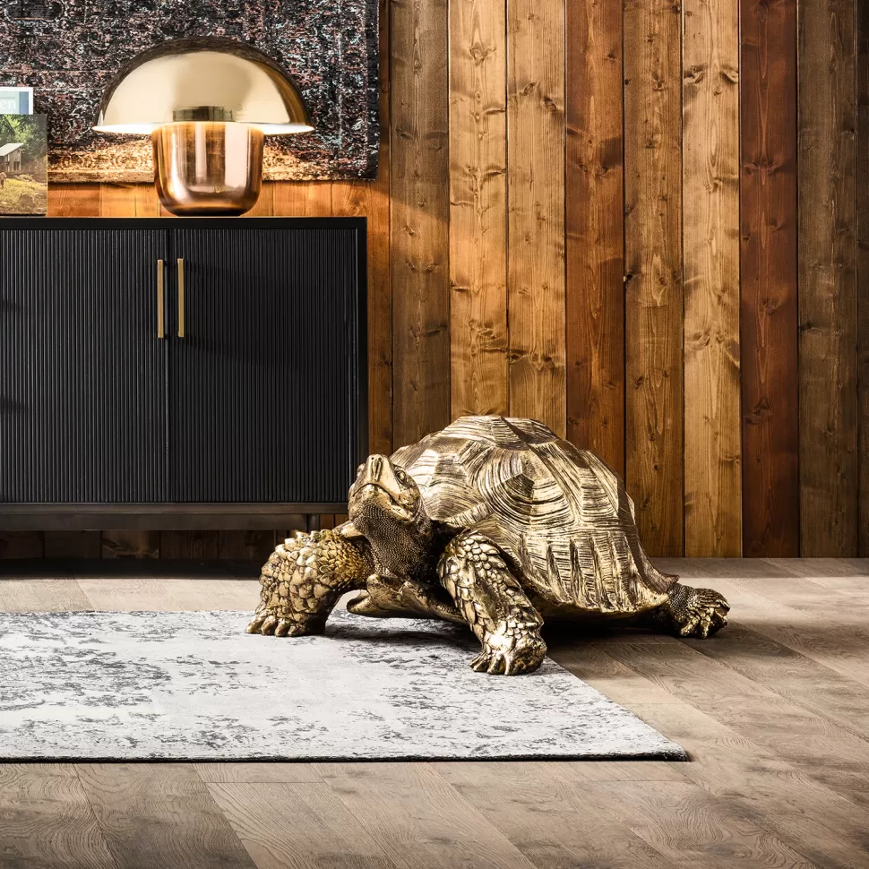 Dekoracje Stojące-KARE Design Dekoracja Stojąca Turtle XL 95x43 Cm Złota
