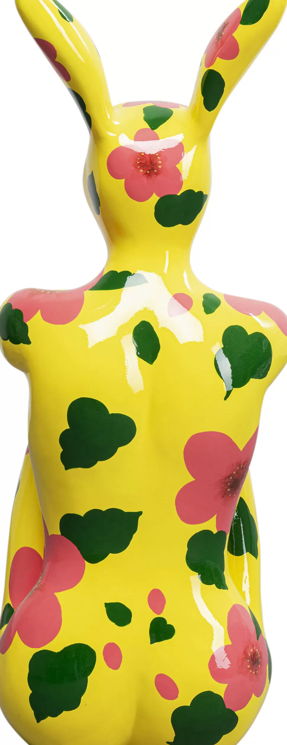 Dekoracje Stojące-KARE Design Dekoracja Stojąca żółty Królik Z Motywem Kwiatowym 60x80 Cm