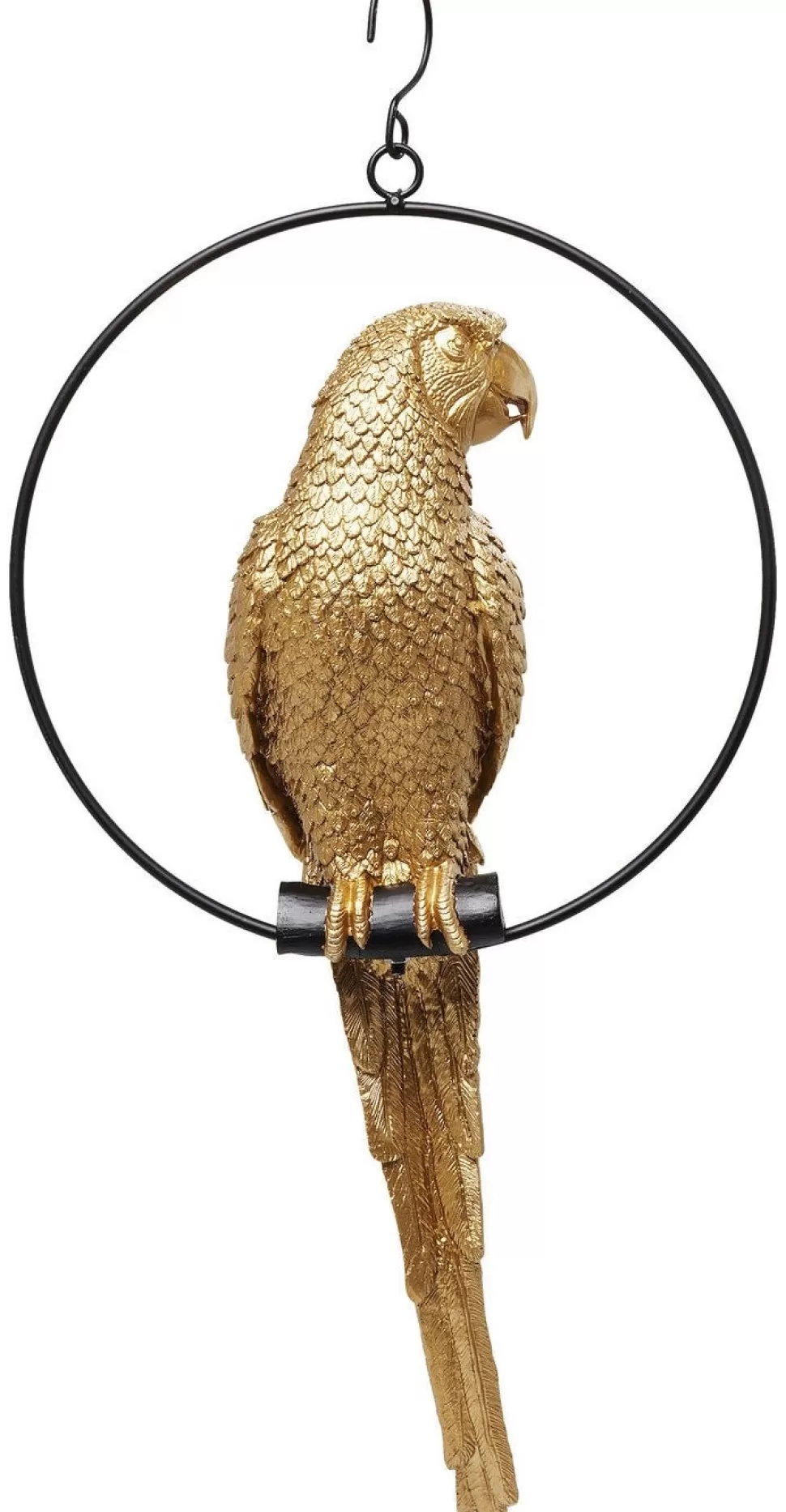 Dekoracje Wiszące-KARE Design Dekoracja Wisząca Swinging Parrot 27x57 Cm Złota