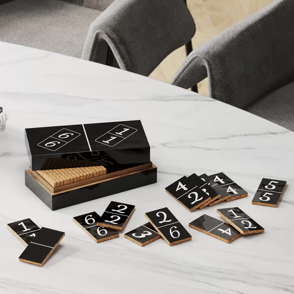Gry-KARE Design Domino Kare 24x7 Cm Czarne