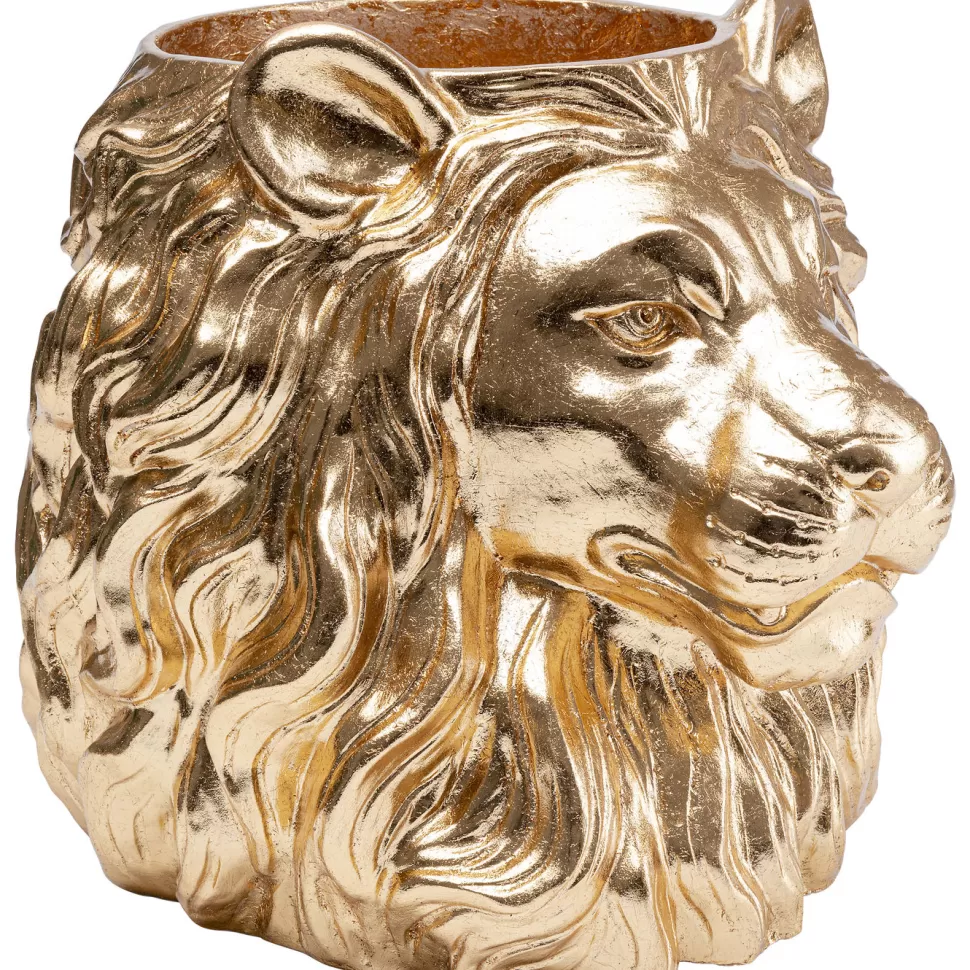 Doniczki I Osłonki-KARE Design Doniczka Lion 40x44 Cm Złota