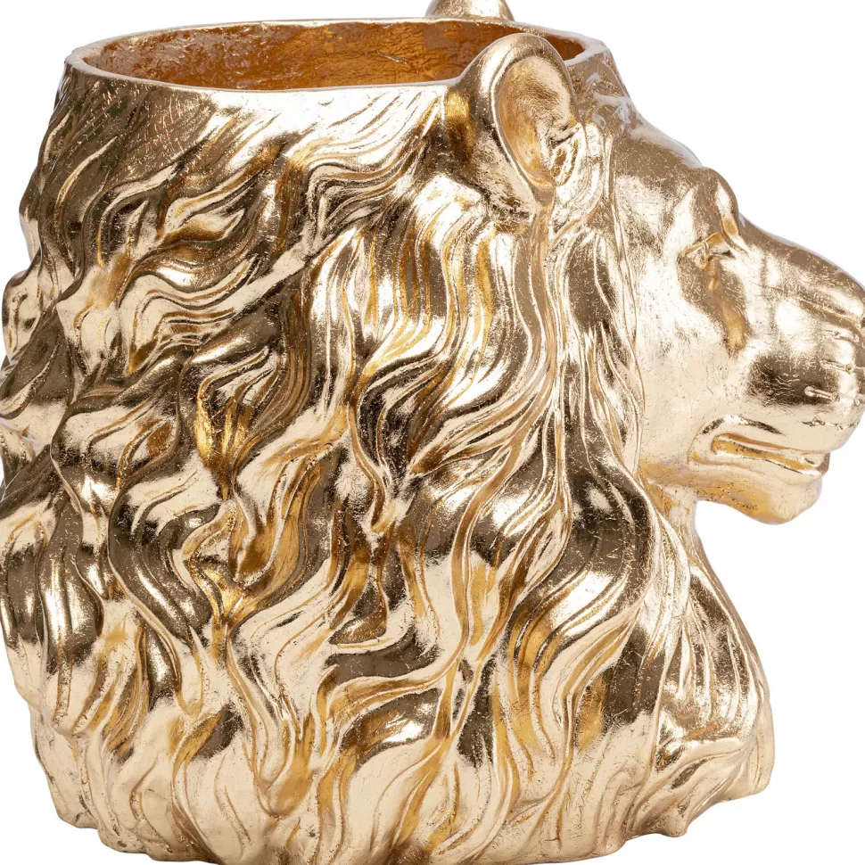 Doniczki I Osłonki-KARE Design Doniczka Lion 40x44 Cm Złota