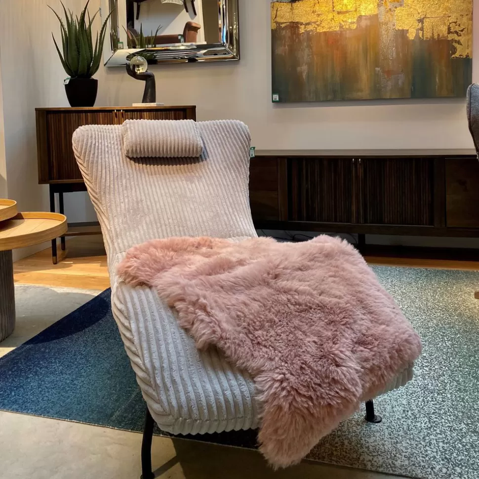 Dywany-KARE Design Dywan - Skóra Owcza Heidi 85x65 Cm Różowa