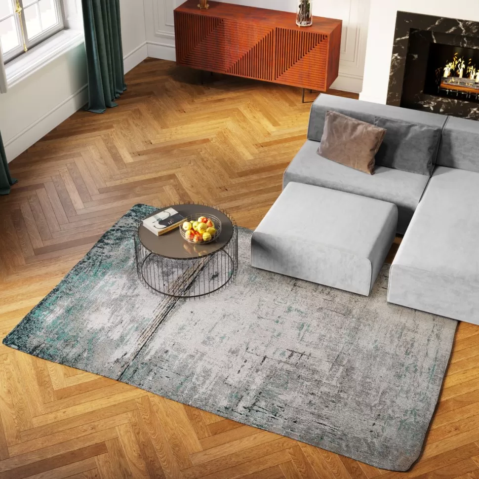 Dywany-KARE Design Dywan Abstract 300x200 Cm Niebieski