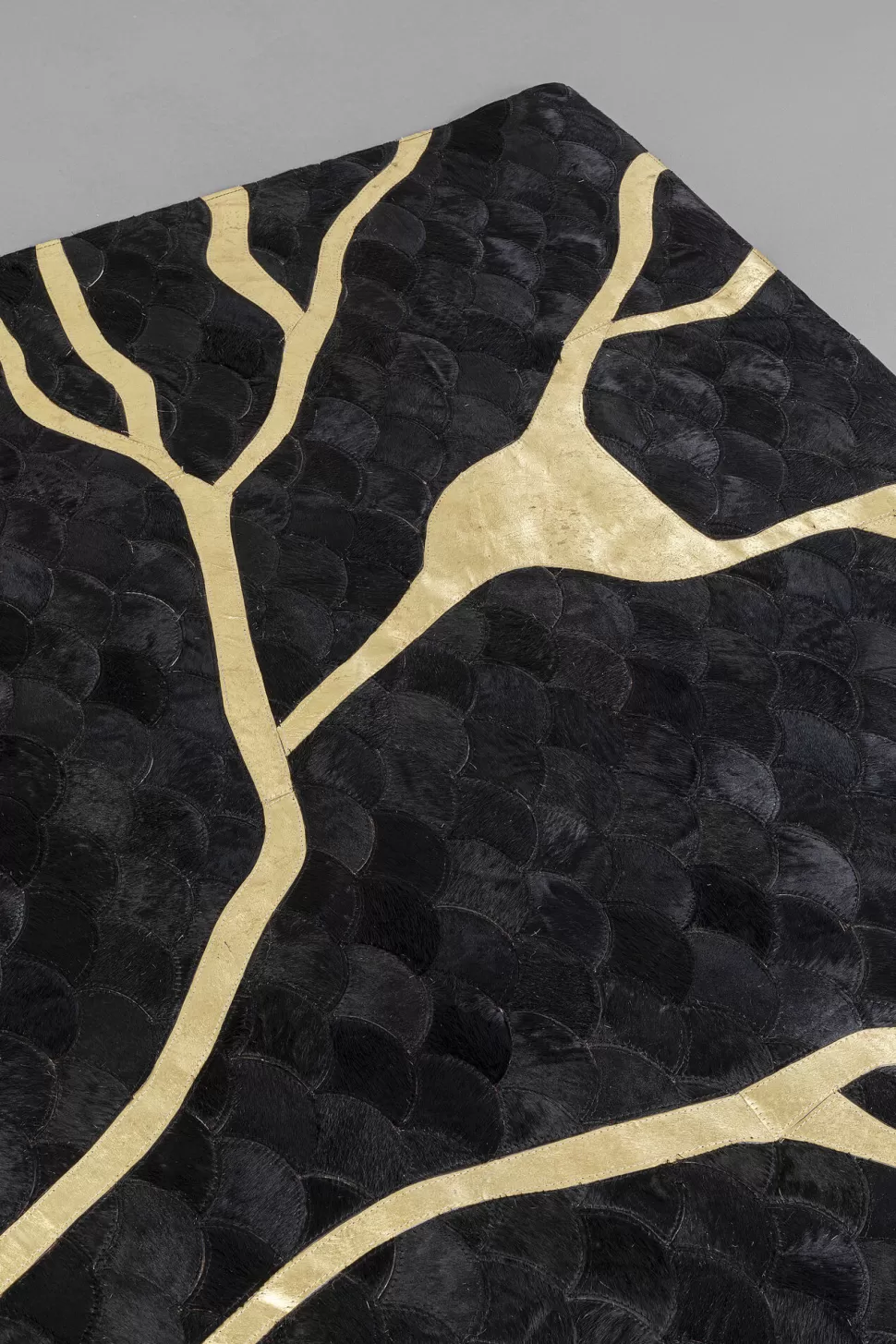 Dywany-KARE Design Dywan Do Salonu Prostokątny Skórzany W Kolorze Czarnym 170x240 Cm