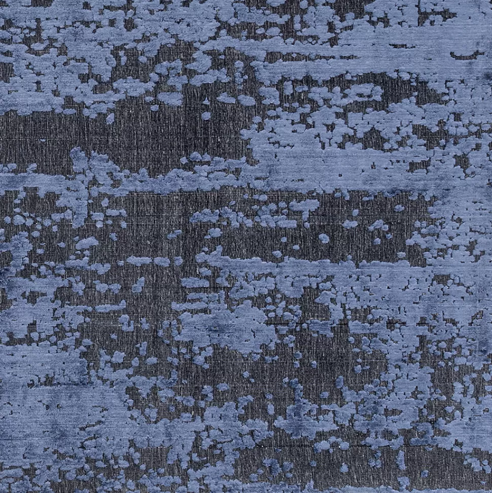 Dywany-KARE Design Dywan Prostokątny Niebieski Wiskoza I Bawełna 170x240 Cm