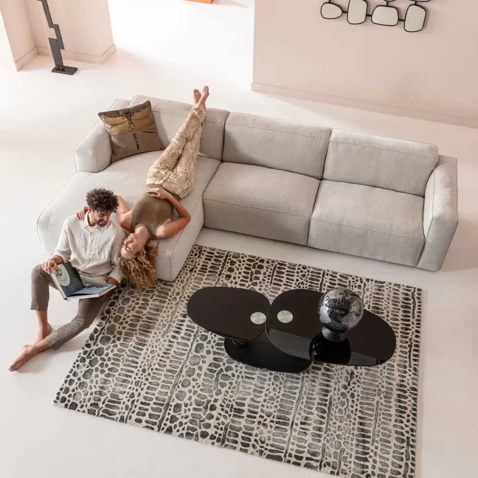Sofy Modułowe-KARE Design Element Modułowy Z Podłokietnikiem Kremowy Prawy 215 Cm
