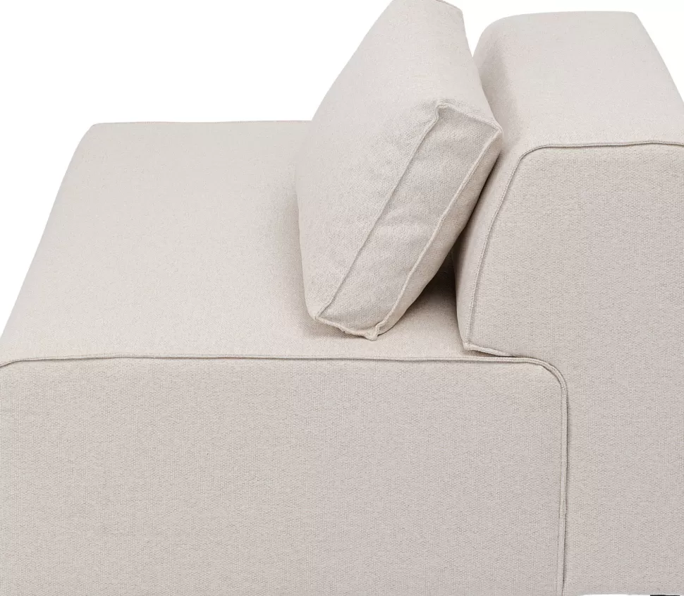Sofy Modułowe-KARE Design Element środkowy - Moduł Infinity 120x100 Cm Kremowy Lewy