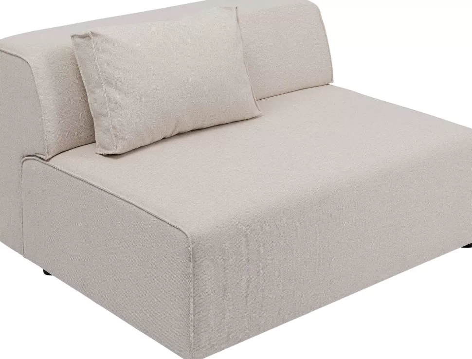 Sofy Modułowe-KARE Design Element środkowy Tapicerowany Kremowy Moduł 120 Cm