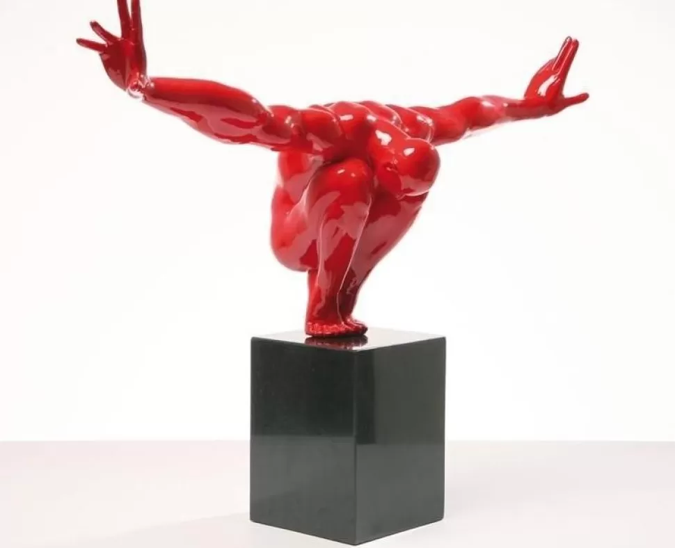Figurki Dekoracyjne-KARE Design Figurka Dekoracyjna Athlet 75x42 Cm Czerwona