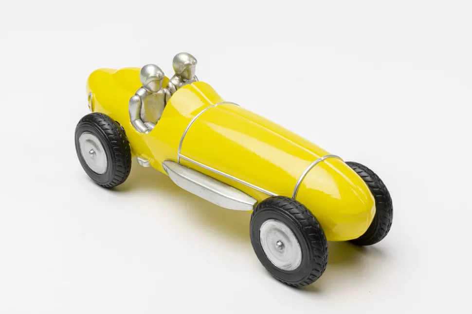 Figurki Dekoracyjne-KARE Design Figurka Dekoracyjna Auto Wyścigowe żółte 26 Cm