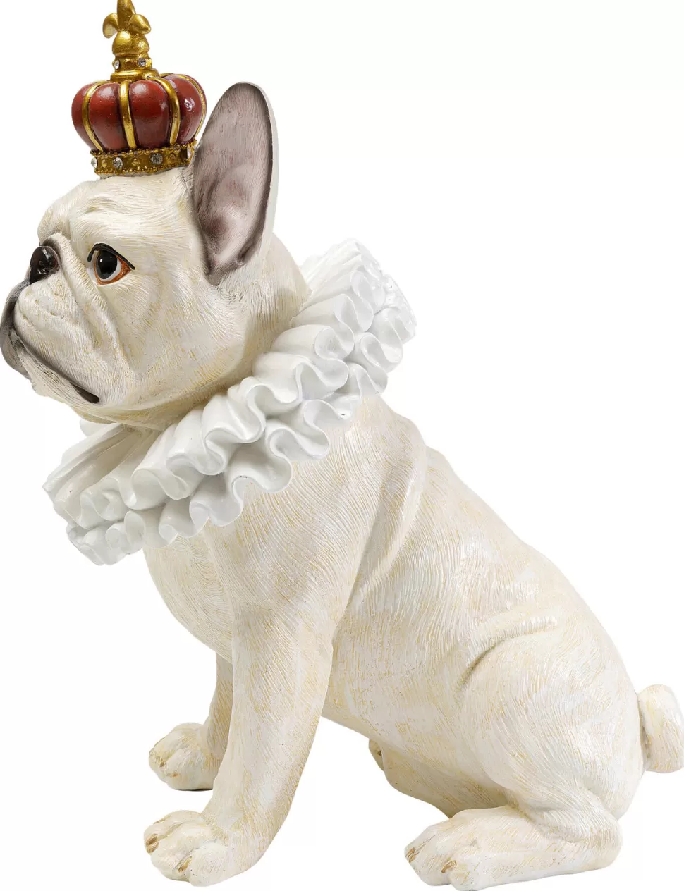 Figurki Dekoracyjne-KARE Design Figurka Dekoracyjna Biała Pies Król 26x33 Cm