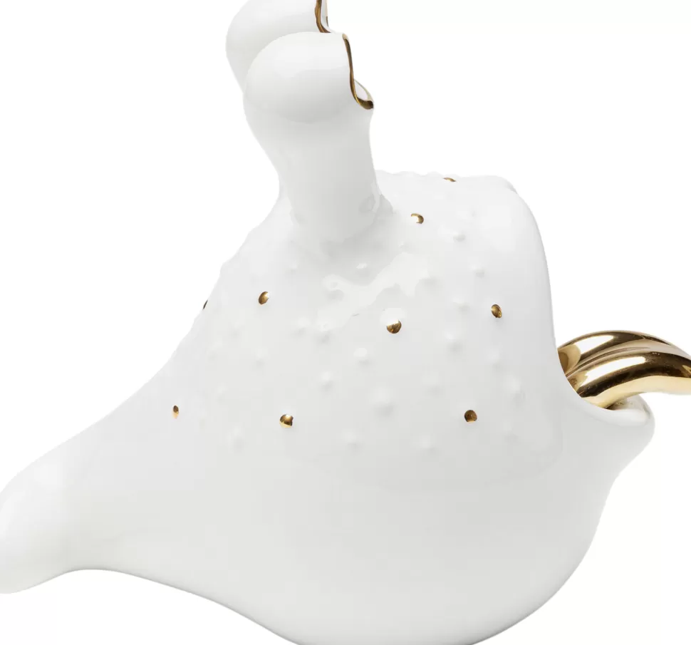 Figurki Dekoracyjne-KARE Design Figurka Dekoracyjna Biało-złota 22x19 Cm