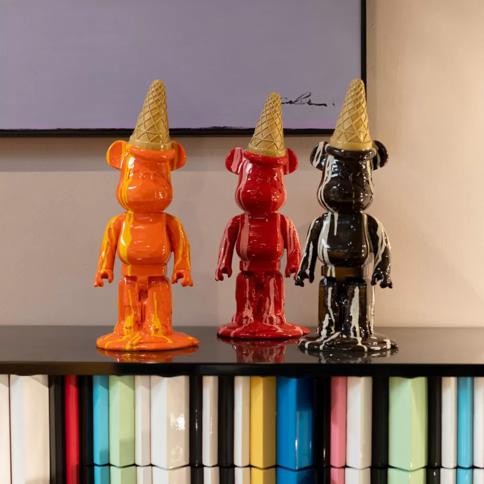 Figurki Dekoracyjne-KARE Design Figurka Dekoracyjna Czarna Miś I Lód 16x40 Cm