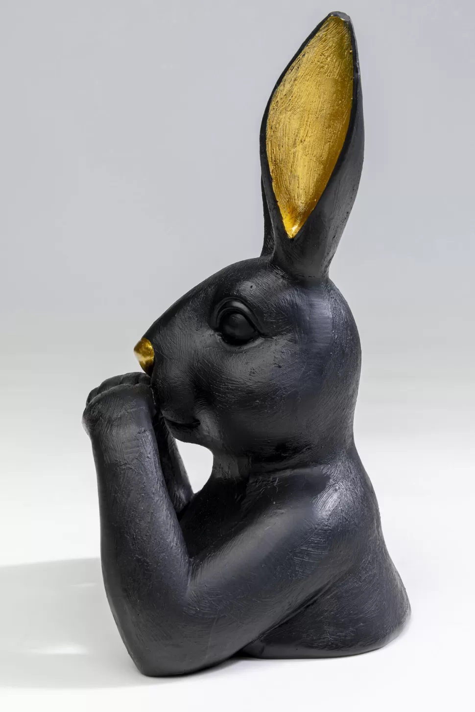 Figurki Dekoracyjne-KARE Design Figurka Dekoracyjna Czarno-złota Królik 14x23 Cm
