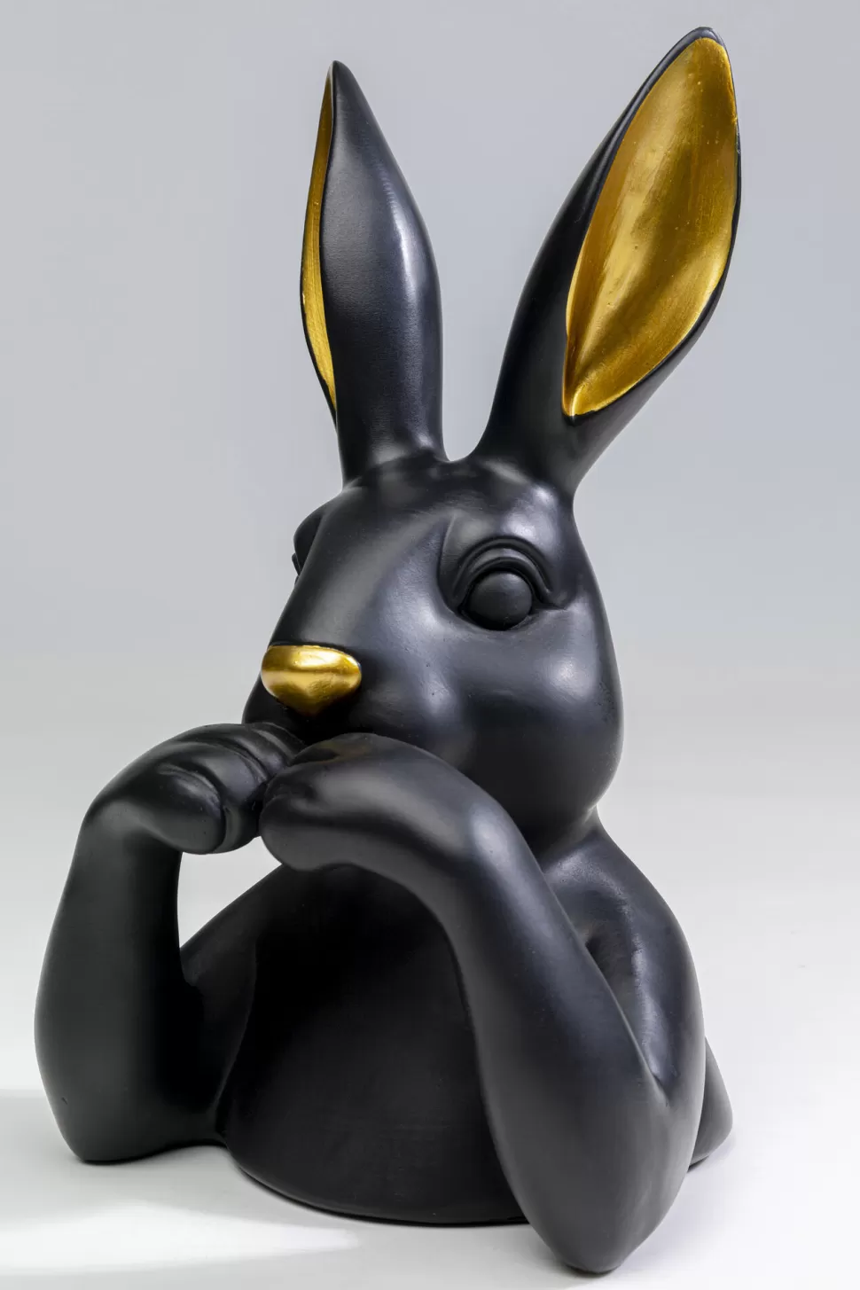 Figurki Dekoracyjne-KARE Design Figurka Dekoracyjna Czarno-złota Królik 19x31 Cm